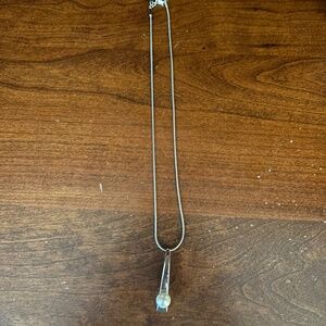 LIKE NEW ANN TAYLOR SILVER PEARL NECKLACE ADJUSTABLE